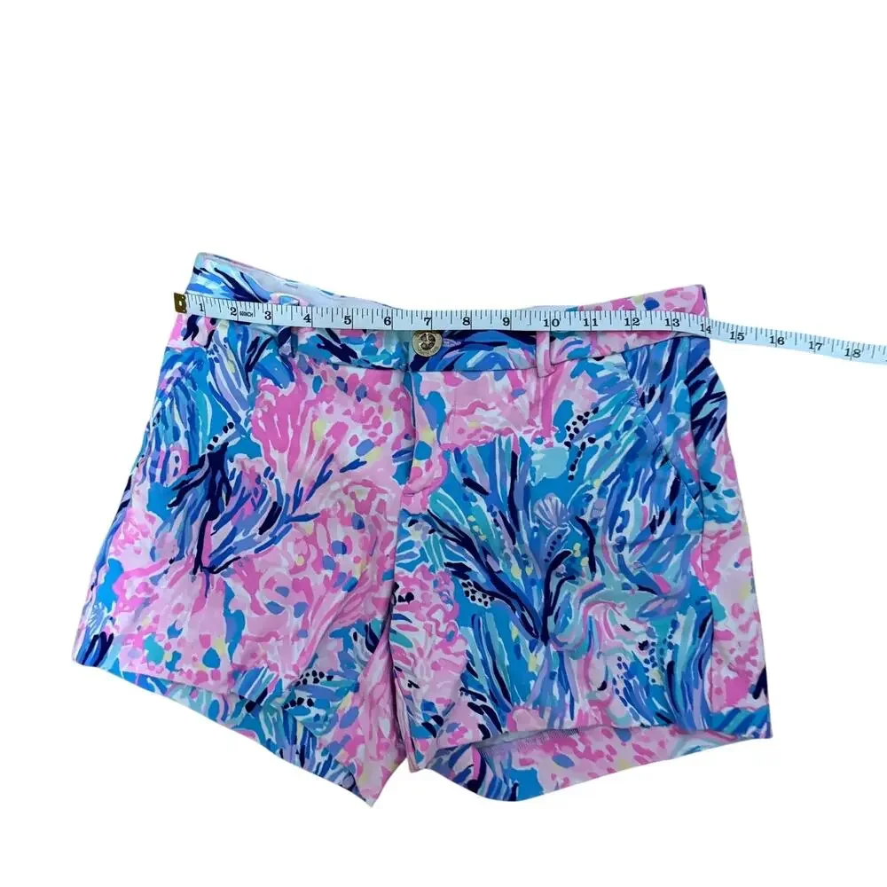 Lilly Pulitzer Callahan Shorts Minty Fresh Fansea coral reef 5 inseam sz 2 summr
